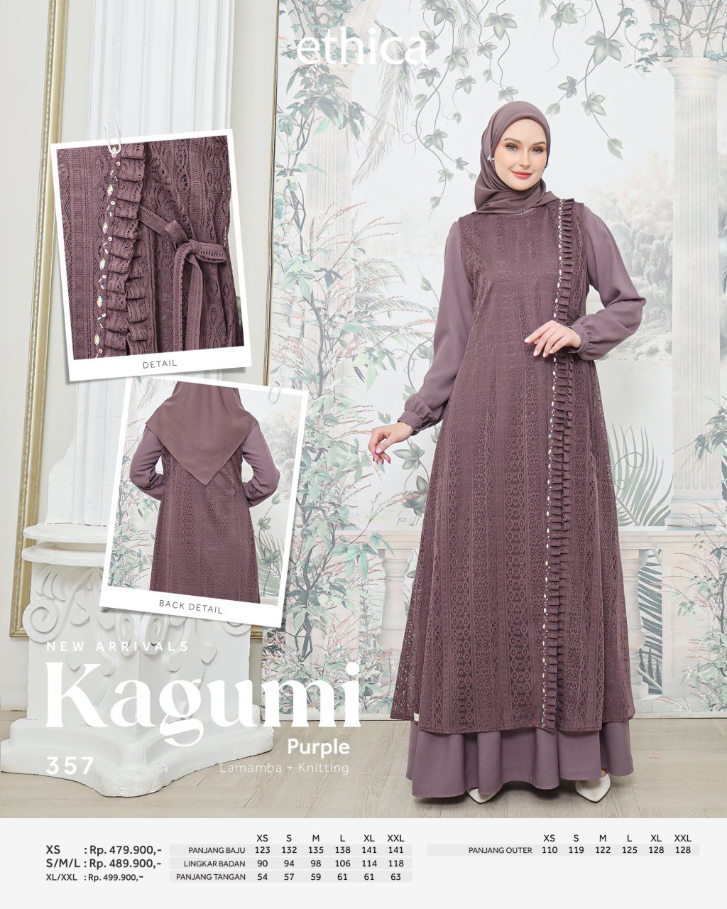 KAGUMI 357 GREY, PLUM, PURPLE - Gambar 5