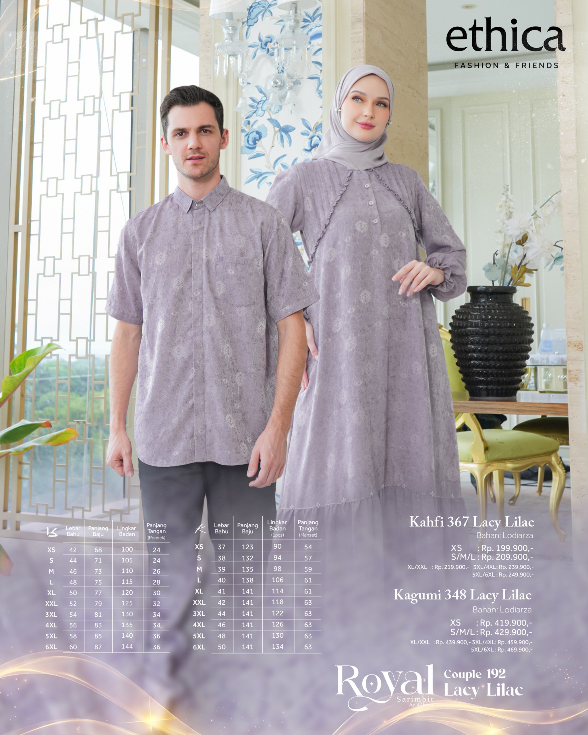 COUPLE 192 LACY LILAC - Gambar 4