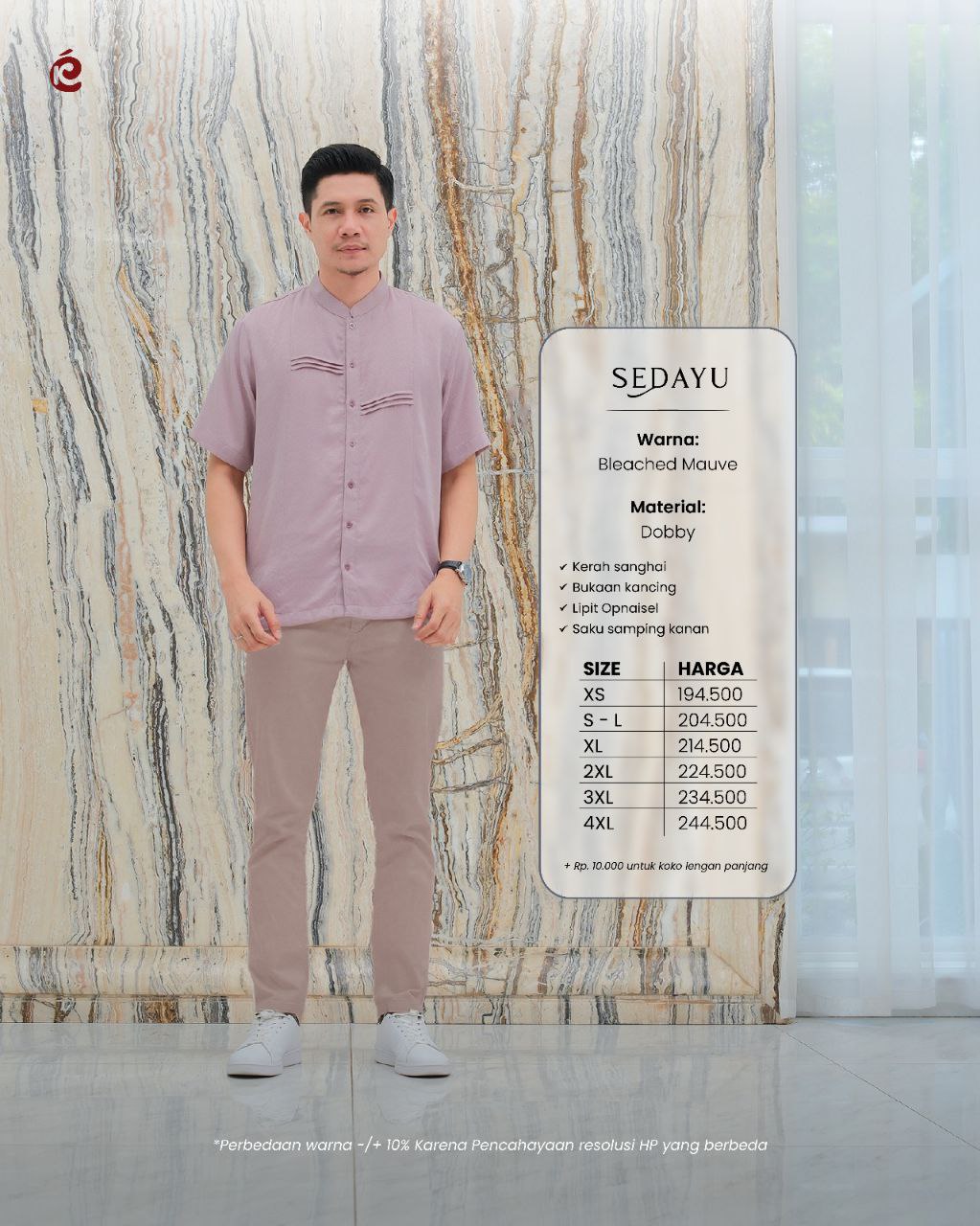 SEDAYU BLEACHED MAUVE - Gambar 4