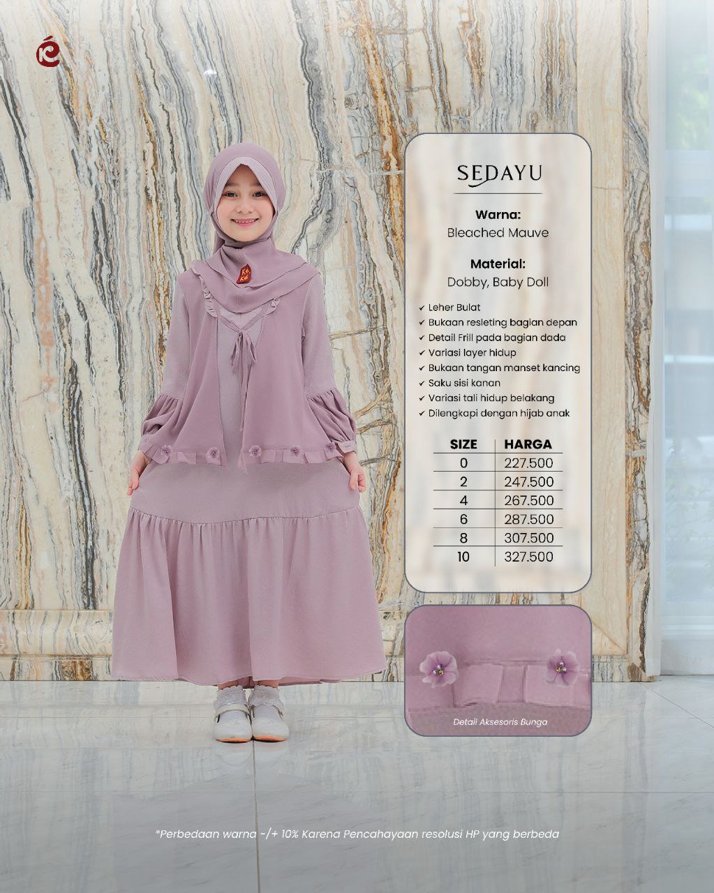 SEDAYU BLEACHED MAUVE - Gambar 2